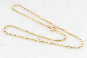 VINTAGE 18ct GOLD BALL LINK CHAIN