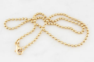 VINTAGE 18ct GOLD BALL LINK CHAIN