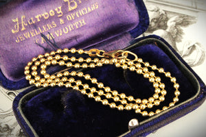 VINTAGE 18ct GOLD BALL LINK CHAIN