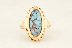 VINTAGE TURQUOISE RING 18ct GOLD