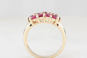 RETRO RUBY RING 9ct GOLD