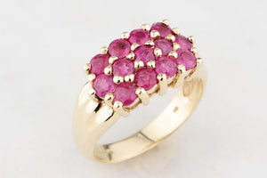 RETRO RUBY RING 9ct GOLD