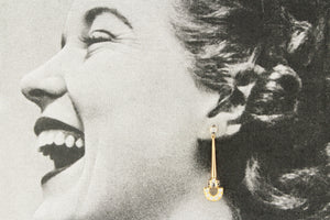 VINTAGE c1940 2ct DIAMOND PENDANT EARRINGS 18ct GOLD