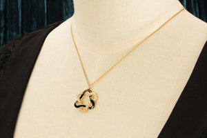 ANTIQUE AUSTRALIAN c1900 ENAMEL & SEED PEARL PENDANT 15ct GOLD