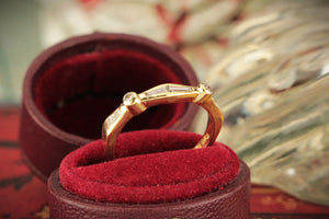 VINTAGE ART DECO c1930 DIAMOND RING 18ct GOLD