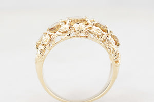 VINTAGE CITRINE RING 9ct GOLD
