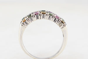 VINTAGE MULTI-HUED SAPPHIRE RING 9ct GOLD