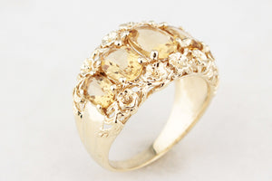 VINTAGE CITRINE RING 9ct GOLD