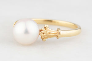 VINTAGE AKOYA PEARL RING BY MIKIMOTO 18ct GOLD