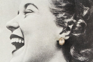 VINTAGE DOME DIAMOND EARRINGS 18ct WHITE GOLD