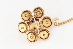 ANTIQUE VICTORIAN DIAMOND LION PENDANT/BROOCH 9ct GOLD