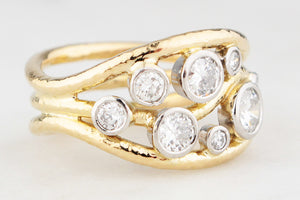 MID-CENTURY 1.16ct DIAMOND RING 18ct GOLD & PLATINUM
