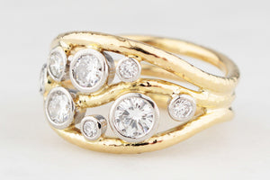 MID-CENTURY 1.16ct DIAMOND RING 18ct GOLD & PLATINUM