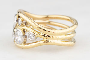 MID-CENTURY 1.16ct DIAMOND RING 18ct GOLD & PLATINUM