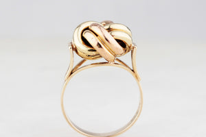 MID-CENTURY 1976 INTERTWINED KNOT RING 9ct GOLD