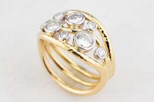 MID-CENTURY 1.16ct DIAMOND RING 18ct GOLD & PLATINUM