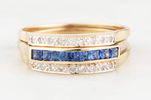 VINTAGE INTERCHANGEABLE GEMSTONE RING 14ct GOLD