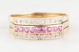 VINTAGE INTERCHANGEABLE GEMSTONE RING 14ct GOLD