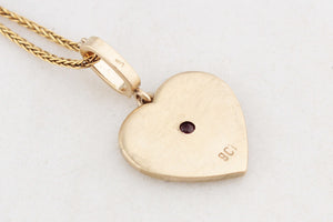 BESPOKE RUBY & DIAMOND PENDANT 9ct GOLD
