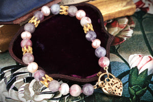 TOURMALINE & PEARL BRACELET 14ct GOLD