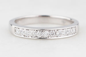 VINTAGE DIAMOND HALF-HOOP RING 9ct GOLD