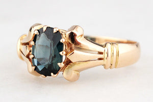 ANTIQUE EDWARDIAN 1.40ct SAPPHIRE RING 14ct GOLD