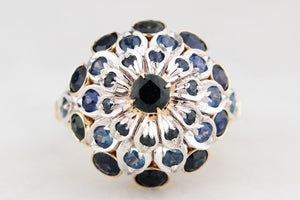 VINTAGE c1930’s SAPPHIRE DOME RING 18ct GOLD