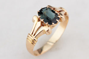 ANTIQUE EDWARDIAN 1.40ct SAPPHIRE RING 14ct GOLD