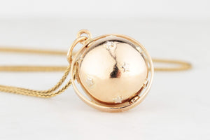 ANTIQUE EDWARDIAN SPINNING STAR GLOBE PENDANT 14ct GOLD