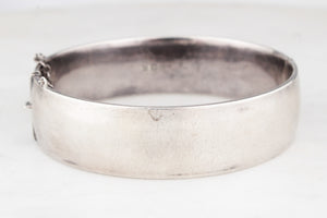VINTAGE CHARLES HORNER ETHCED STERLING SILVER BANGLE