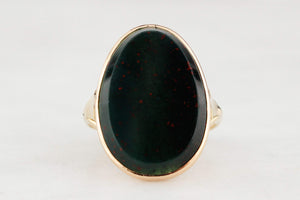 ANTIQUE EDWARDIAN BLOODSTONE RING 14ct GOLD
