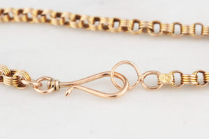 ANTIQUE VICTORIAN FANCY LINK BRACELET 9ct YELLOW GOLD