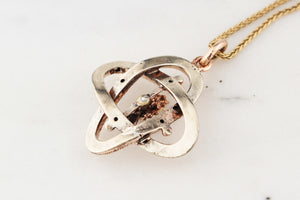 ANTIQUE EDWARDIAN CELESTIAL OPAL & SEED PEARL PENDANT 9ct GOLD