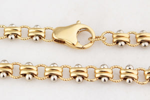 VINTAGE ITALIAN TANK LINK CHAIN 18ct GOLD