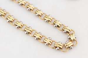 VINTAGE ITALIAN TANK LINK CHAIN 18ct GOLD