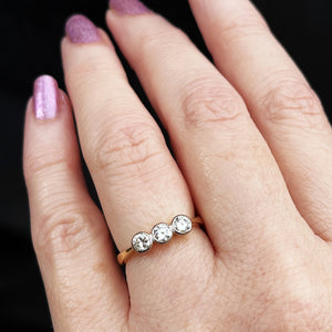 ANTIQUE EDWARDIAN FIVE STONE DIAMOND RING 18ct GOLD & PLATINUM