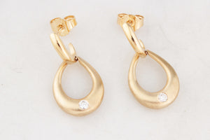CONTEMPORARY DIAMOND EARRINGS 14ct GOLD
