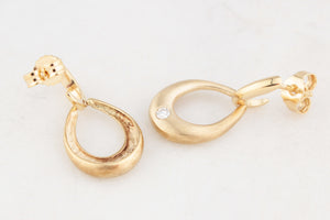 CONTEMPORARY DIAMOND EARRINGS 14ct GOLD