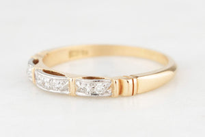 ANTIQUE c1920 ART DECO DIAMOND BAND IN 18ct GOLD