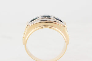 VINTAGE SAPPHIRE & DIAMOND RING 14ct GOLD