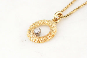 VINTAGE DIAMOND WREATH PENDANT 18ct GOLD
