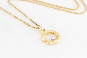 VINTAGE DIAMOND WREATH PENDANT 18ct GOLD
