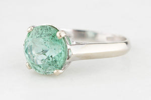 VINTAGE 3ct GREEN TOURMALINE RING IN 14ct GOLD