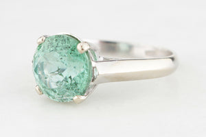 VINTAGE 3ct GREEN TOURMALINE RING IN 14ct GOLD