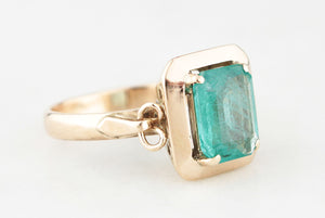 VINTAGE EMERALD RING 18ct GOLD