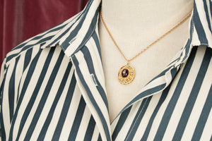 ANTIQUE VICTORIAN c1880 DIAMOND GARNET & SEED PEARL PENDANT 9ct GOLD