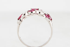 MODERN PLATINUM RUBY & DIAMOND RING