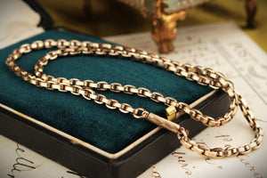 ANTIQUE VICTORIAN/EDWARDIAN 9ct FANCY LINK CHAIN