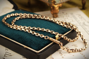 ANTIQUE VICTORIAN/EDWARDIAN 9ct FANCY LINK CHAIN