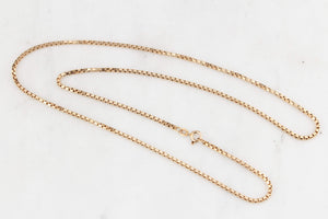 VINTAGE ITALIAN BOX LINK CHAIN 9ct GOLD